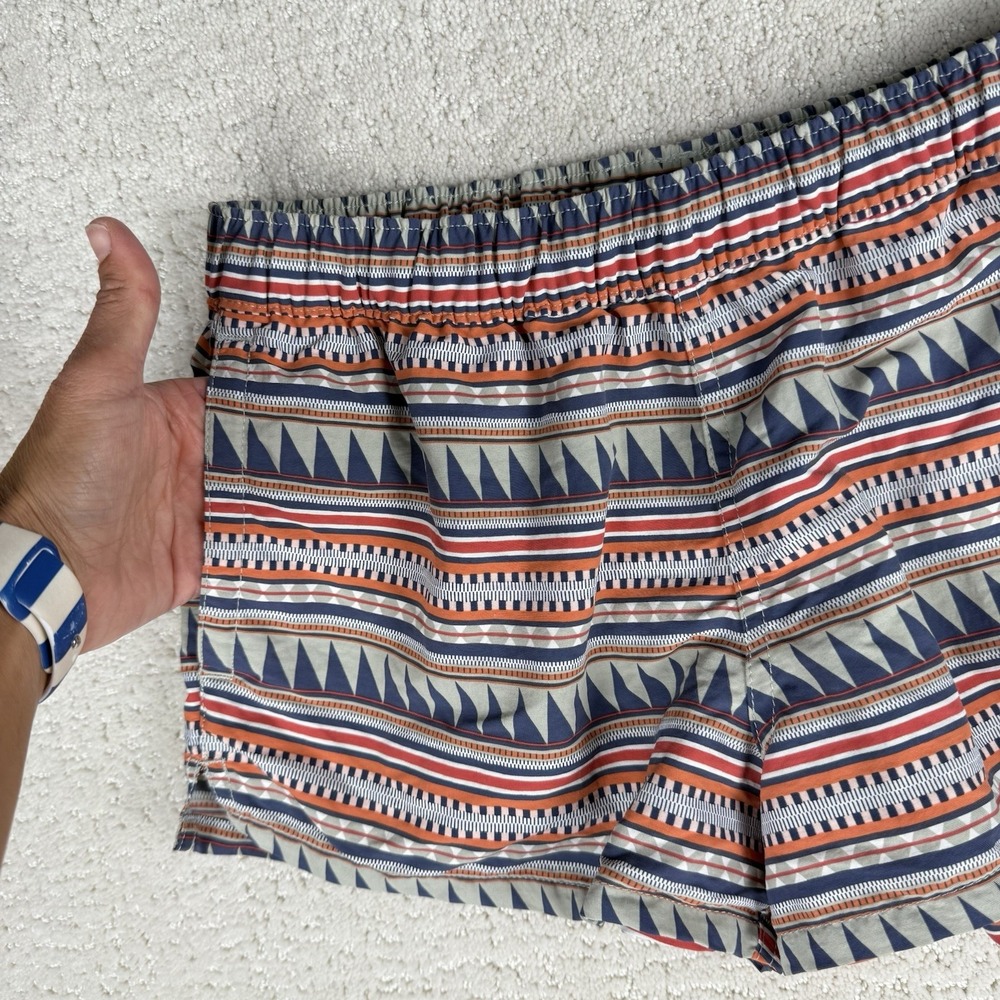 Patagonia Baggies Shorts Womens S Orange Blue Geometric Tribal Print 57043 - Picture 4 of 13